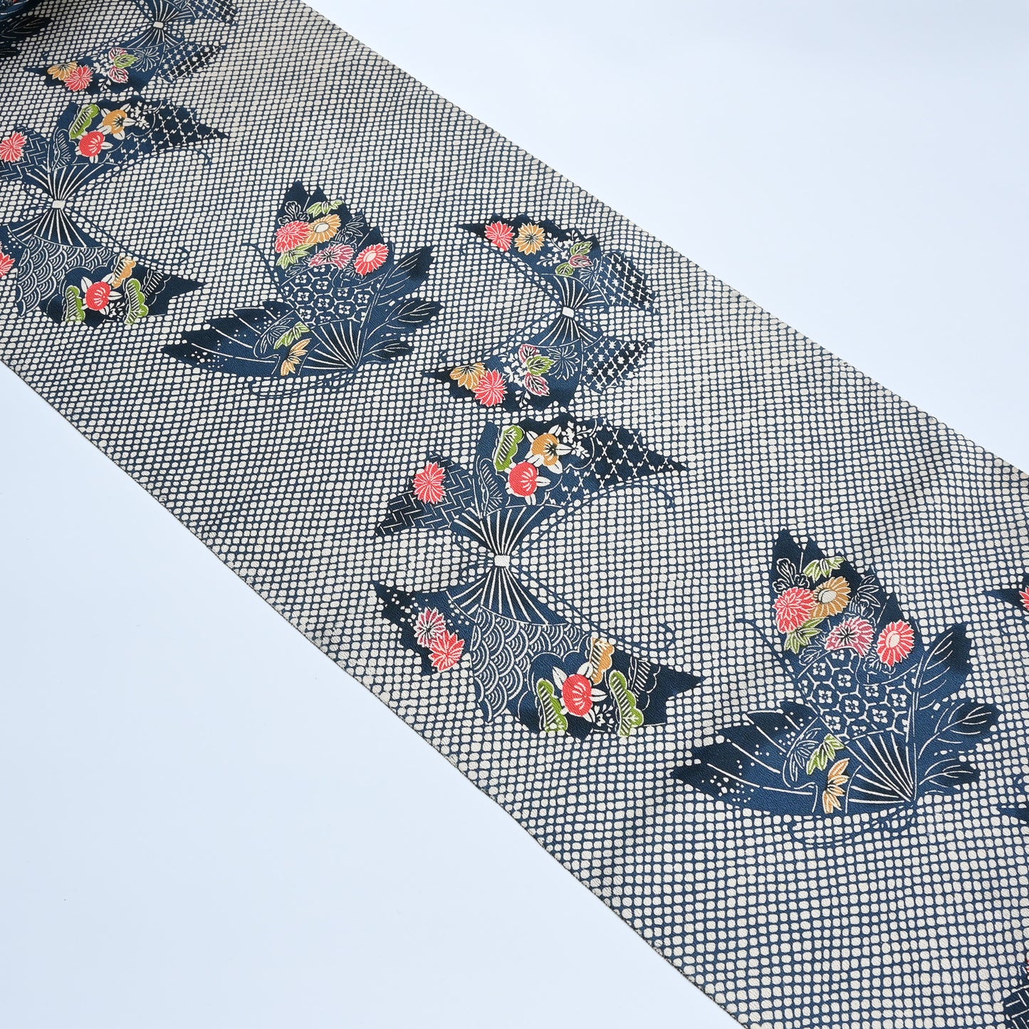 Vintage Chirimen Silk Kimono Fabric Sold By The Metre