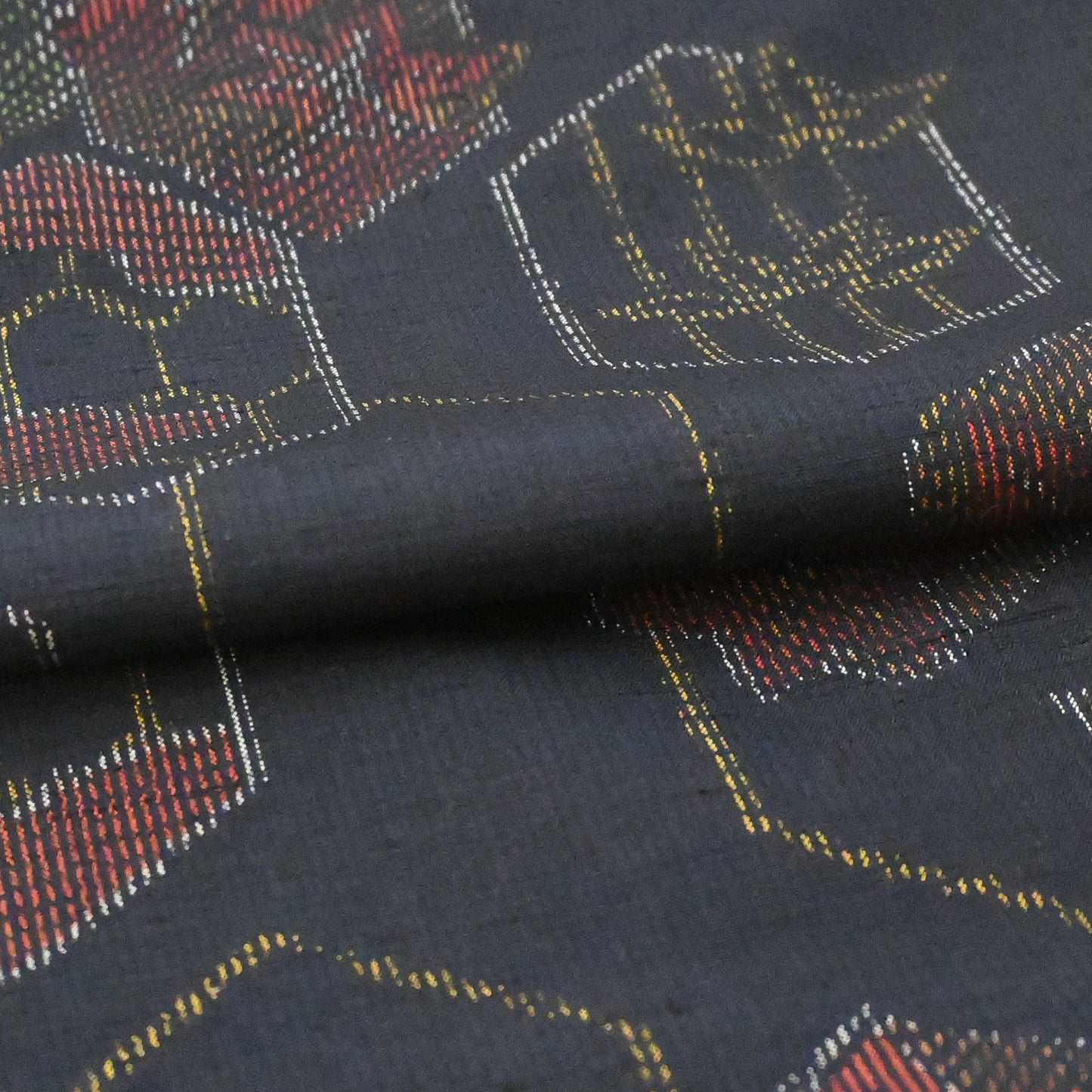 Vintage Tsumugi Silk Kimono Fabric Sold By The Metre
