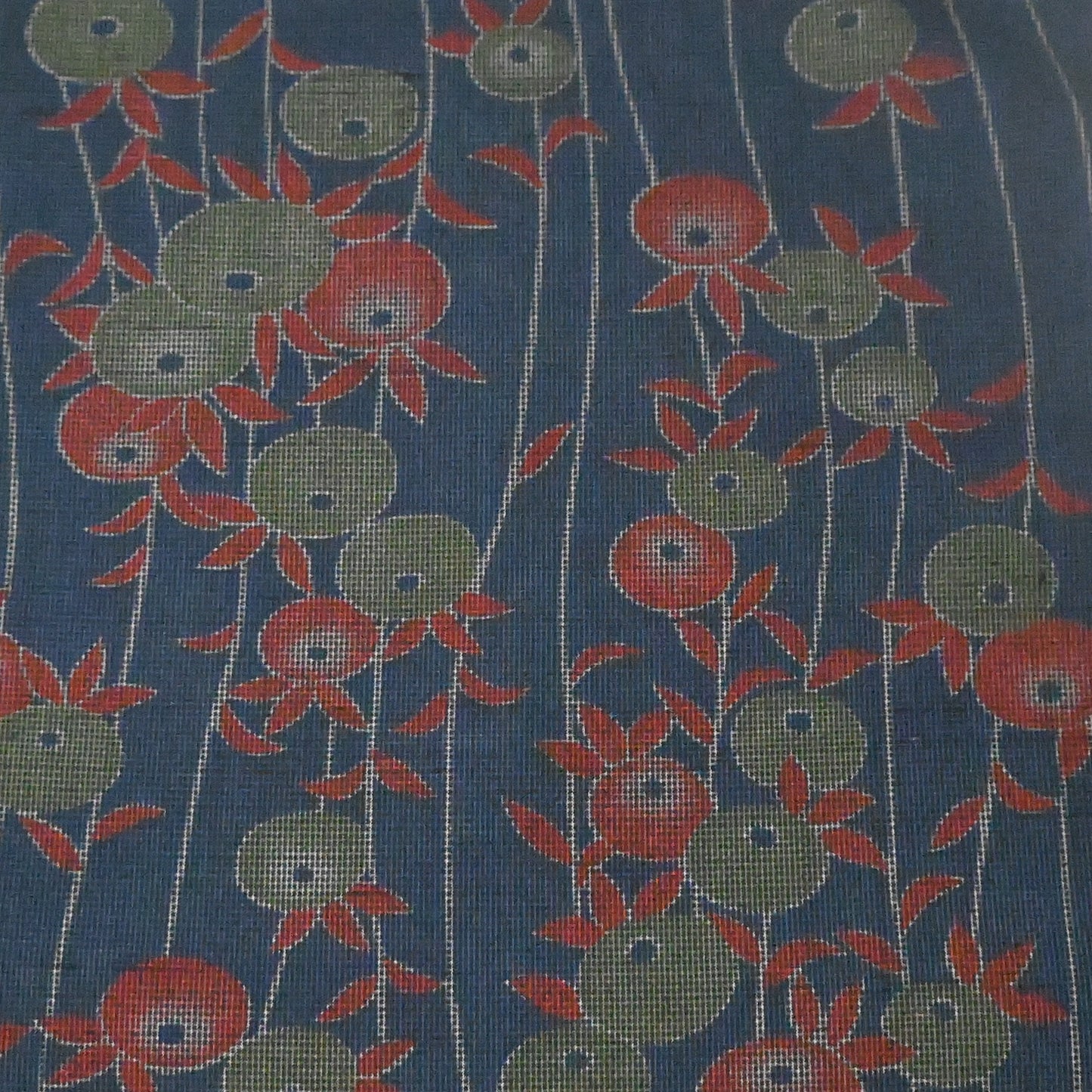 Vintage Tsumugi Silk Kimono Fabric Sold By The Metre