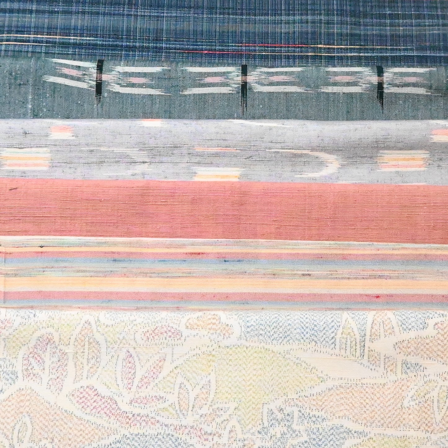 Vintage Kimono Silk Fabric Bundle - Pink/Blue