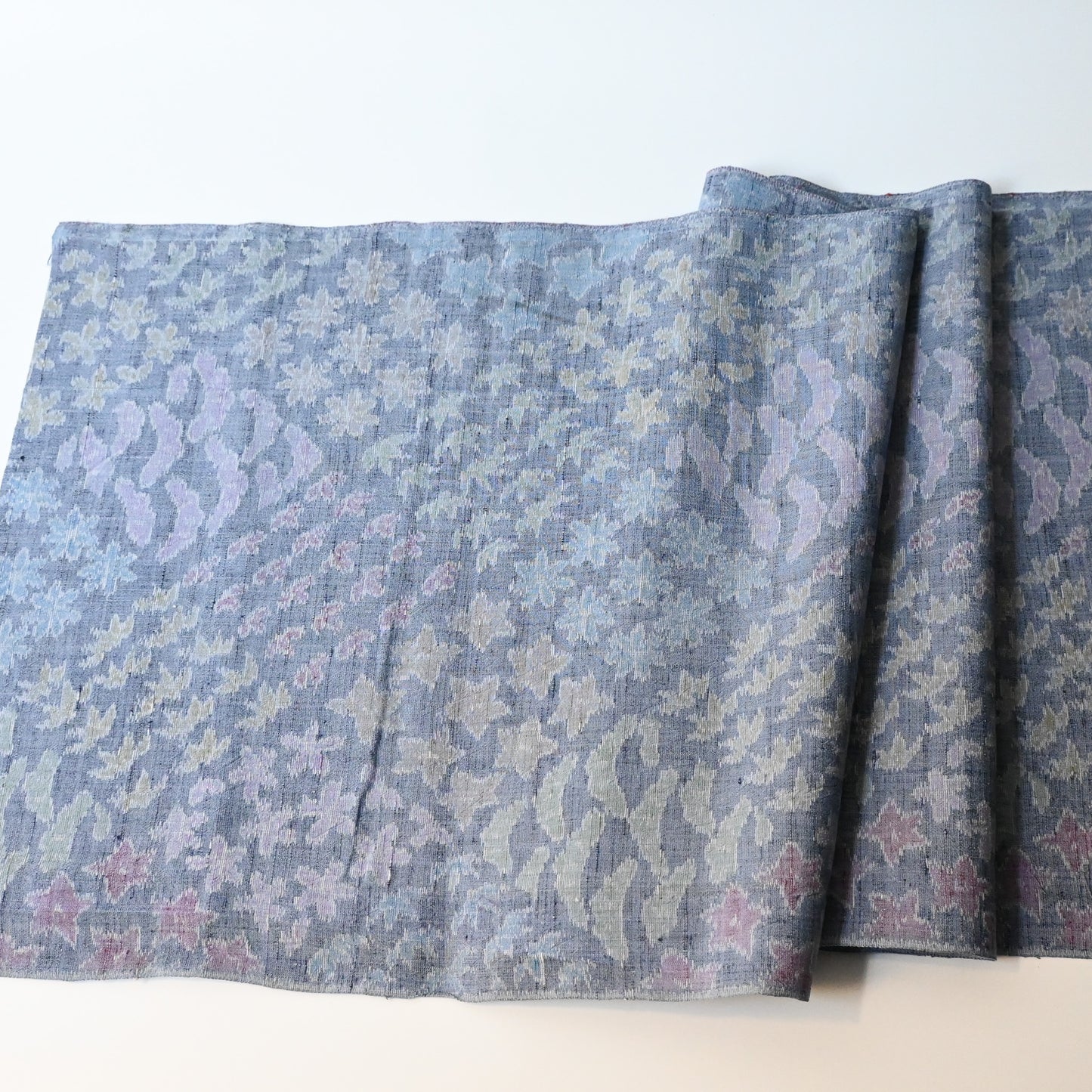 Vintage Tsumugi Silk Kimono Fabric Piece