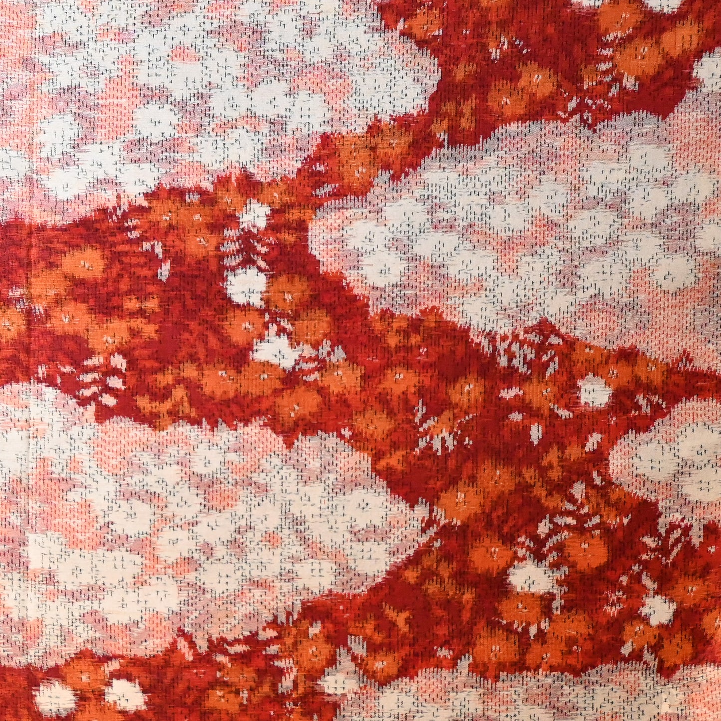 Vintage Tsumugi Silk Kimono Fabric Piece