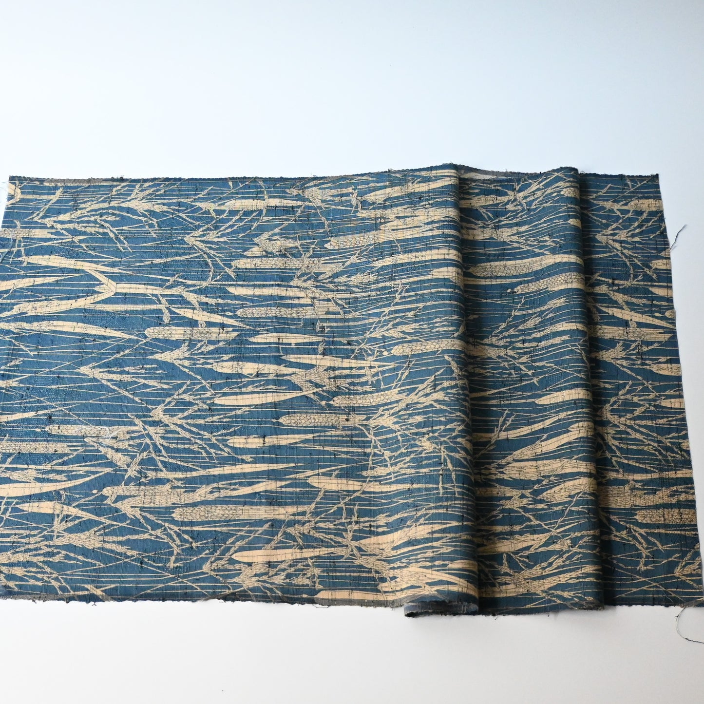 Vintage Tsumugi Silk Kimono Fabric Piece