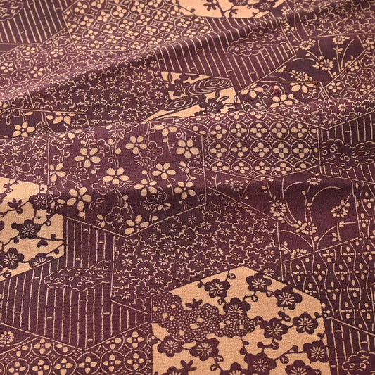 Vintage Silk Crepe Kimono Fabric Piece