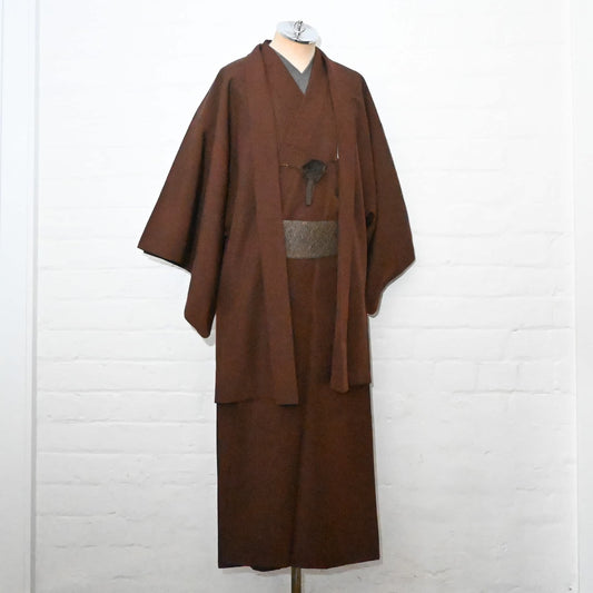 Vintage Men's Silk Kimono Ensemble