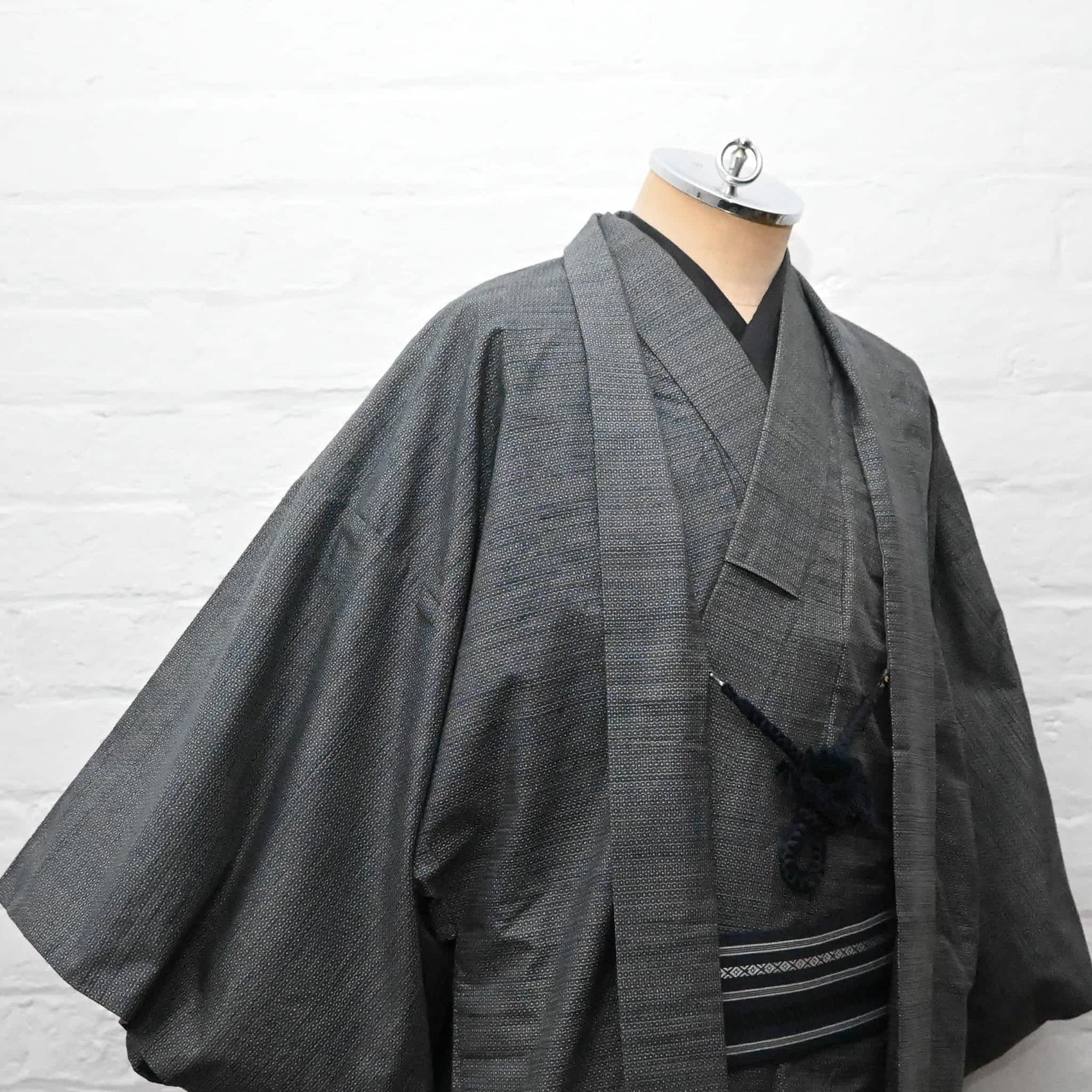 Vintage Men's Oshima Tsumugi Kimono Ensemble