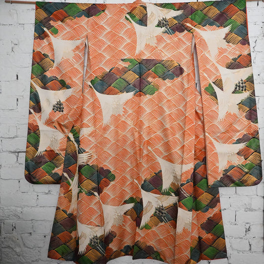 Vintage Women's Formal Kimono 'Furisode'