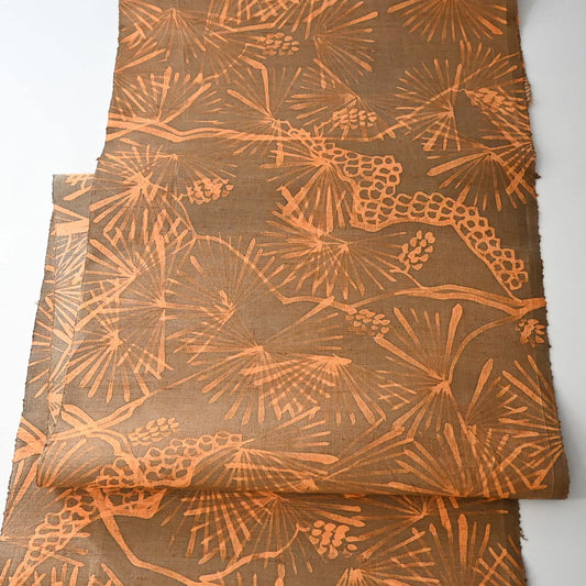 Vintage Tsumugi Silk Kimono Fabric Piece