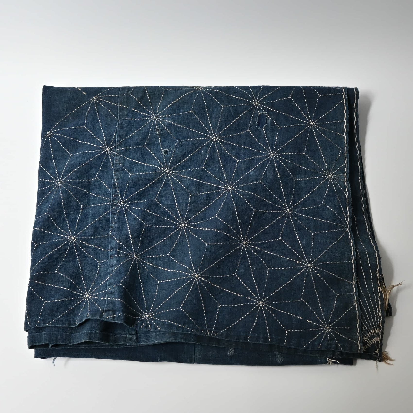 Antique Large Indigo Sashiko Cotton Furoshiki