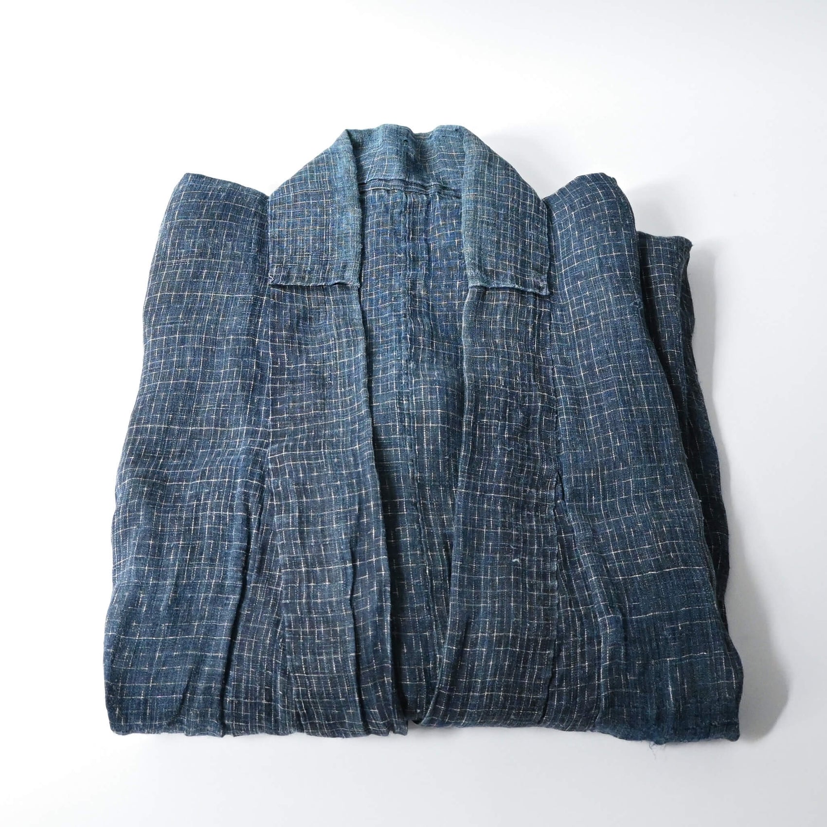 Rare Antique Indigo Kasuri Hemp Noragi