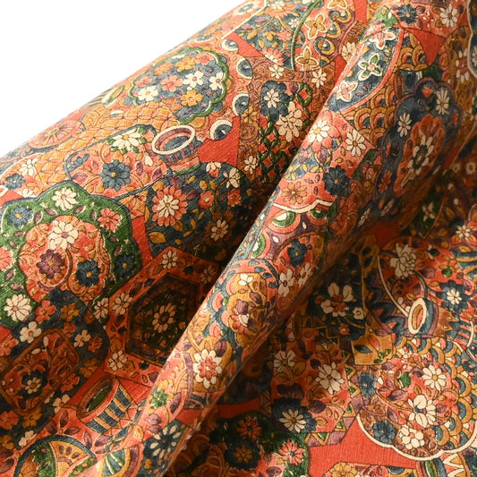 Vintage Tsumugi Silk Kimono Fabric Sold By The Metre