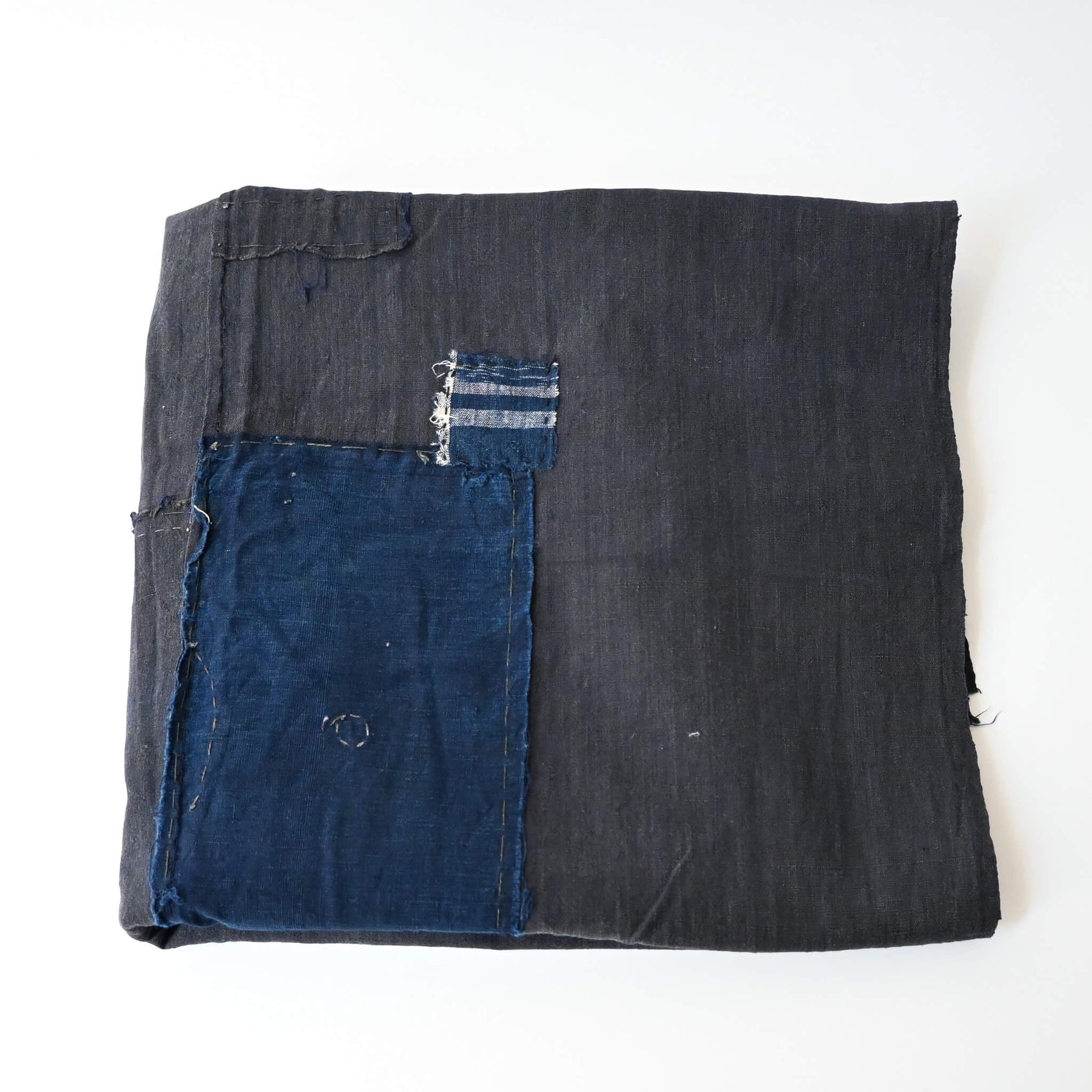 Vintage Black Indigo Boro Futon Cover