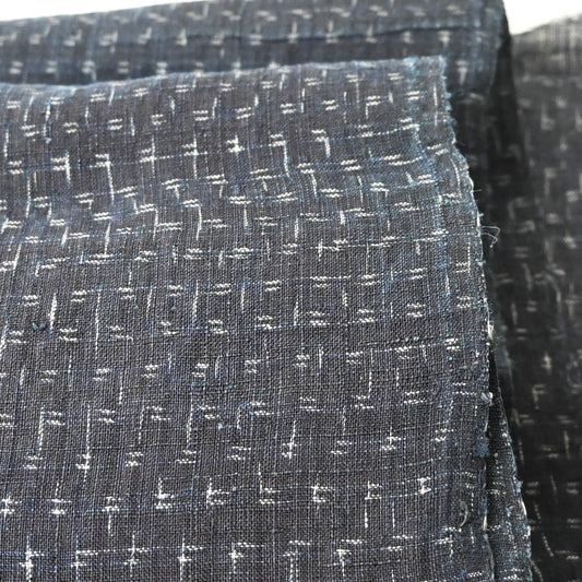 Antique Indigo Dyed Kasuri Hemp