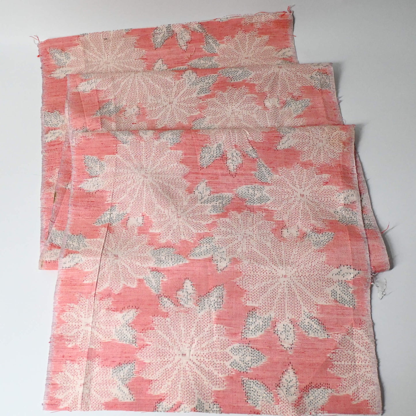 Vintage Tsumugi Silk Kimono Fabric Piece